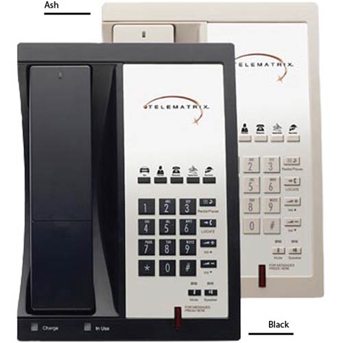 Telematrix 9600MWD5 B Single-Line DECT 1.9 GHz Cordless Speakerphone with 5 Guest Service Buttons - Black