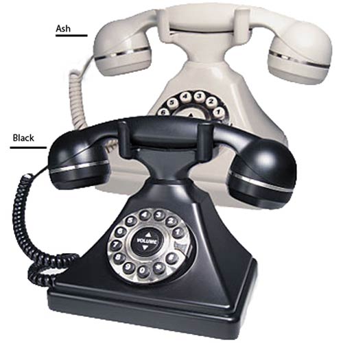 Telematrix Retro Desk A Single-Line Retro Desk Hospitality Phone - Ash