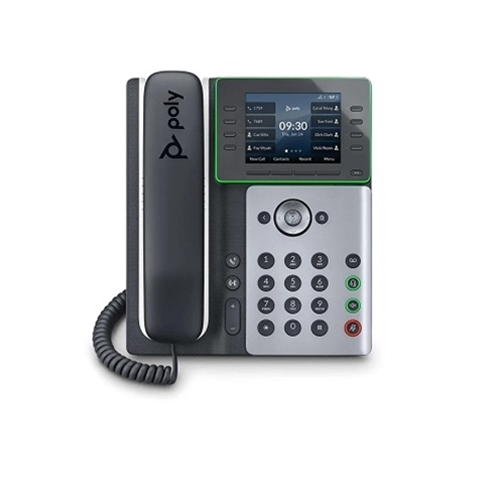 HP Poly Edge E320 IP Phone - Corded - Corded - NFC, Bluetooth - Desktop,  VoIP - 2 x Network (RJ-45) - PoE Ports